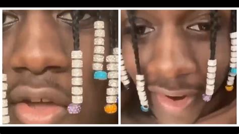 Lil Yachty Gets Iced Out Beads on His Braids 